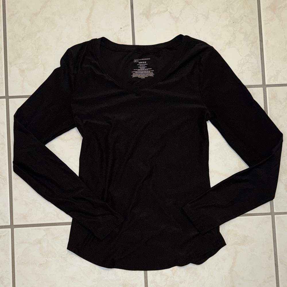 No Boundaries Black Long Sleeve Tee